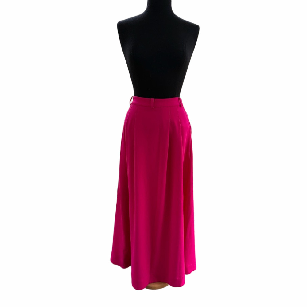 Anthropologie Maeve Avery Pleated Full Length Maxi Skirt Pink Size 6 Pockets - Picture 3 of 12